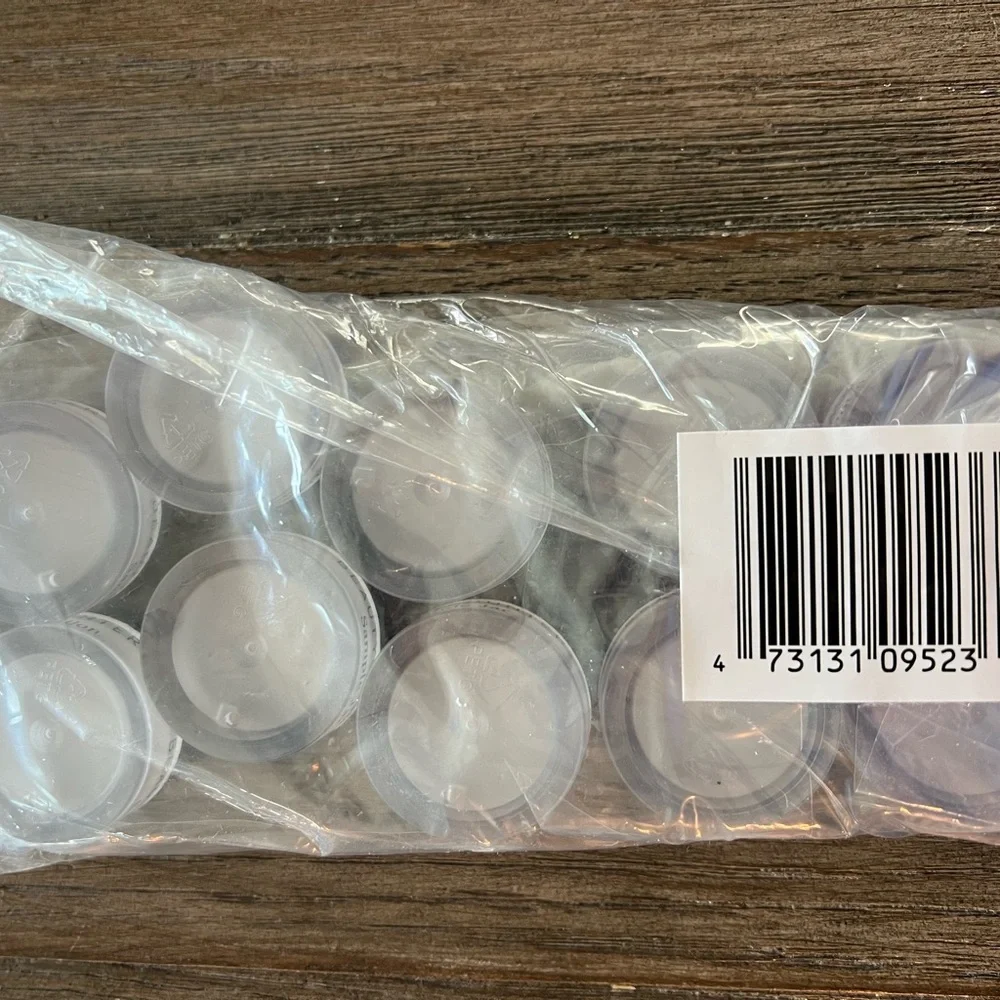 30 3gr Jars w/ Twist Top Lids- 20 Blue Jars & 10 Letter 'B' Logo Blue/Gold Jars